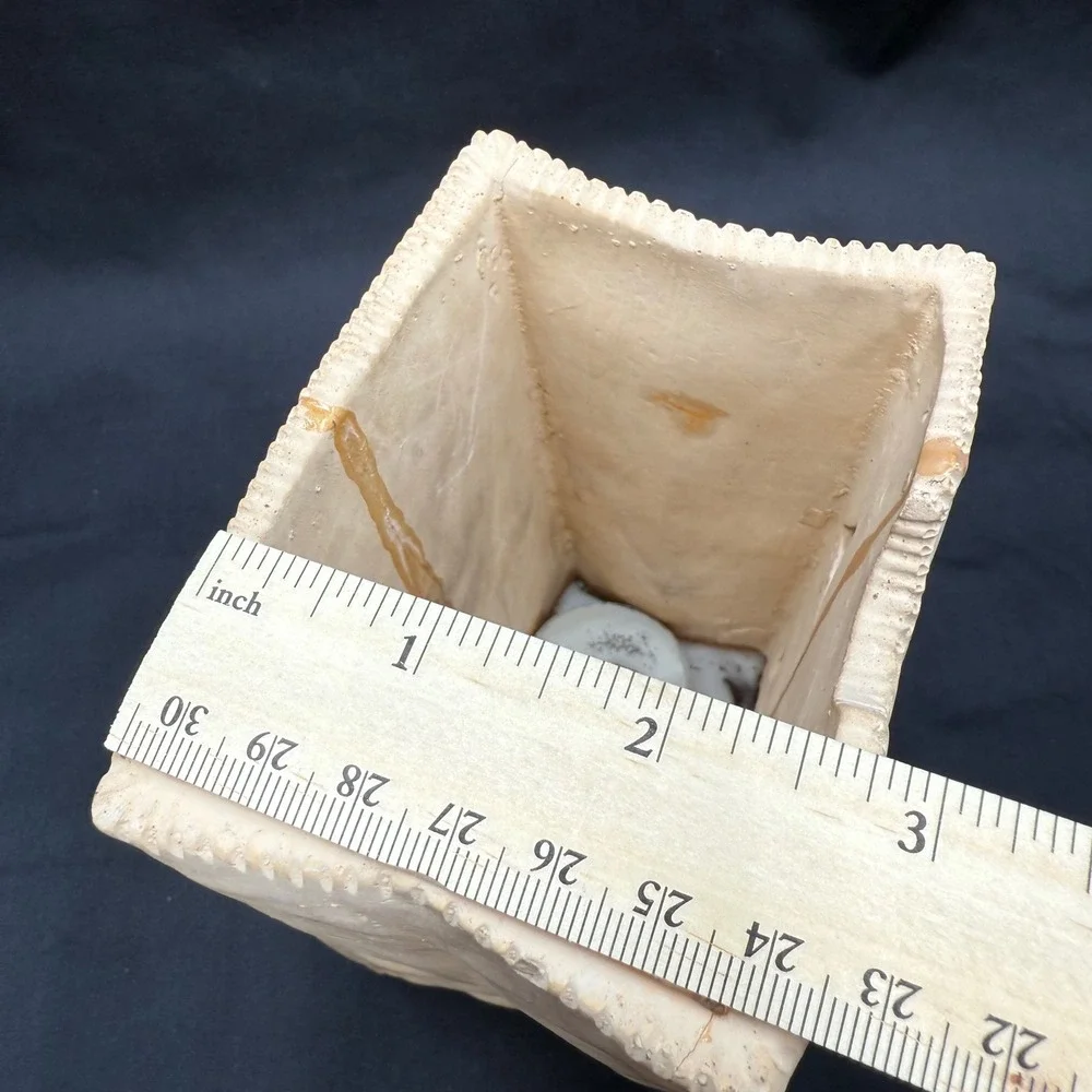 Vintage Ceramic Jack-O-Lantern Paper Bag Luminary Tan Halloween Decor